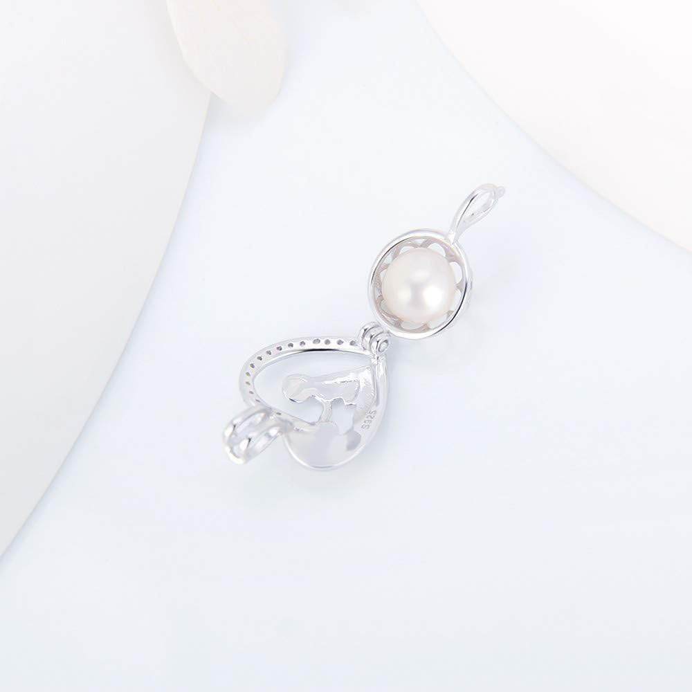 925 Sterling Silver Mother Heart Cage Pendants Crafting Charm for DIY Necklace Bracelet Jewelry Making - Image 5