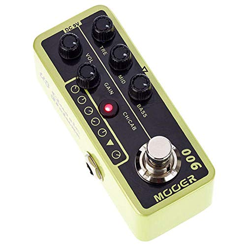 MOOER Micro Preamp Peda 006 US Classic Deluxe Digital Preamp 40Watt Tube Amp Models for Electric Guitar and Bass Guitar