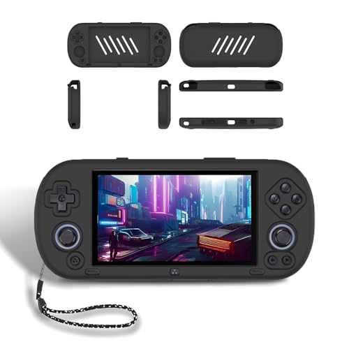 Trimui Smart Pro �p �P�[�X �ی�J�o�[ YAJOJO �_�炩���V���R���� �y�� ���^ �t�@�b�V���� �N�[���_�E�� �Ɠ��̎��� �ϏՌ� ���^ �y�� �w��h�~ ��t�ȒP �݂�R�t�� ���m�Ȍ��ʒu(�u���b�N)