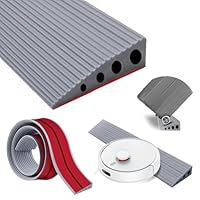 Türschwellenrampe 100x8x2.5CM, Schwellenrampe TPE Selbstklebend Rollstuhlrampe, rutschfeste Oberfläche Auffahrrampe Türschwellenrampe für Saugroboter Rollstühle Kinderwagen e Scooter Rollator Grau