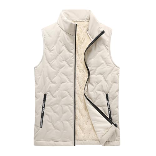 Gilet polaire épais homme veste sans manches chaude gilet hiver coupe-vent matelassé