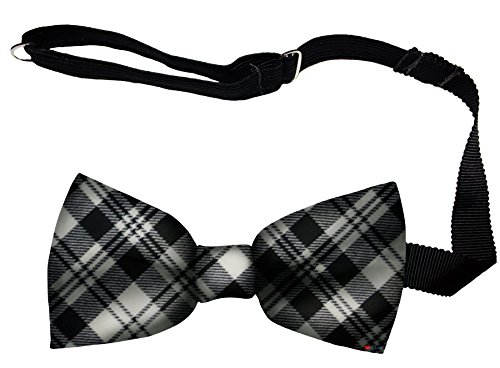 Noeud papillon en laine Scott Black and White d'Écosse par I LUV LTD