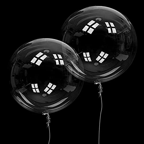 50 Packs BoBo Balloons 20 Inch Clear Balloons For Stuffing Led Light Up Bubble Balloons For Birthday, Wedding, Baby Shower, Bridal Shower Backyard Pool Outdoor Party Decorations