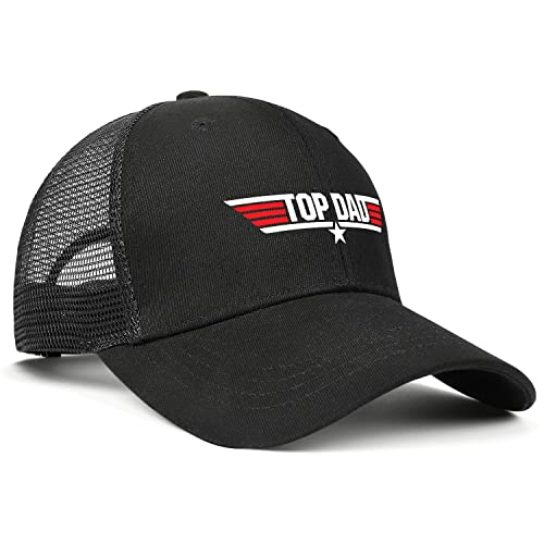 Image of Top Dad Hat Fathers Day Birthday Dad Gifts from Son Daughter Kids Wife for Husband Best Dad Ever Hat Papa Adjustable Snapback Baseball Cap for Men Black