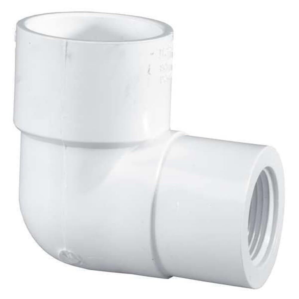 1 "x 3/4" hembra x FNPT PVC 90 degree codo