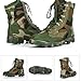 QKLMWES Men's High Top Lace Up Work Military Tactical Boots Non-Slip Rubber Outsole Wear Resistance Lightweight Combat Boots For Outdoor Trekking Commando Army Desert Jungle Backpacking (green 1,8.5)