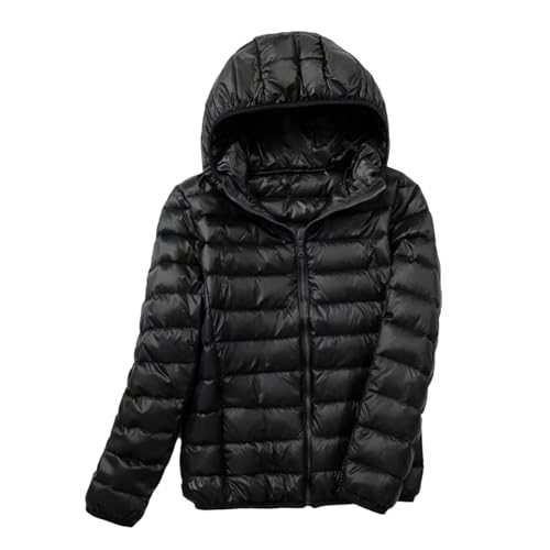 Djowyh Chaquetas De Plumas Para Mujer,Chaqueta De Plumas Para Mujer,Abrigos de plumón Chaqueta de invierno de manga larga con cremallera - acolchada plegable para acampar al aire libre y - imagen 8