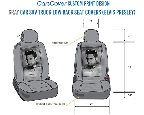 Carscover Custom Print Design Car Suv Truck Low Back Seat Covers (Elvis Presley) #TOP5