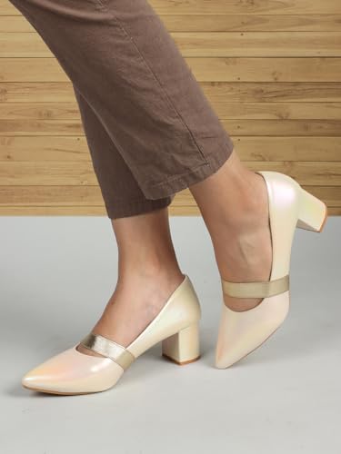 Image of ELLE Women's Mary Jane Style Block Heels Slip-On Pumps