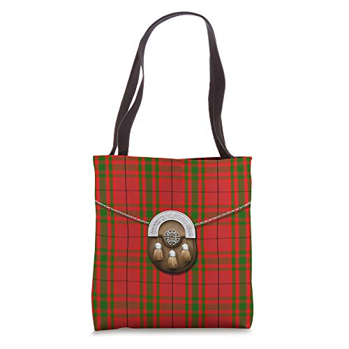 Scottish Clan MacNab Tartan Plaid With Sporran Tote Bag