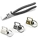 Tools for 20 Pcs 1" 25mm Key Fob Hardware Keychain Split ring wrist Wristlets Cotton (Gunblack Plated)