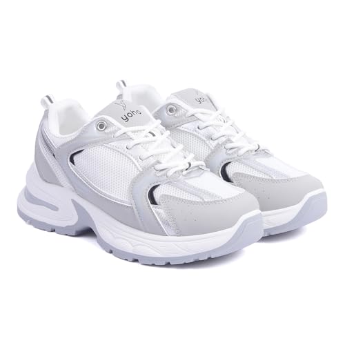 Image of YOHO Women's Chonks Sporty Comfortable Chunky Sneakers | Lightweight & Breathable | Everyday Shoes for Woman /Girls