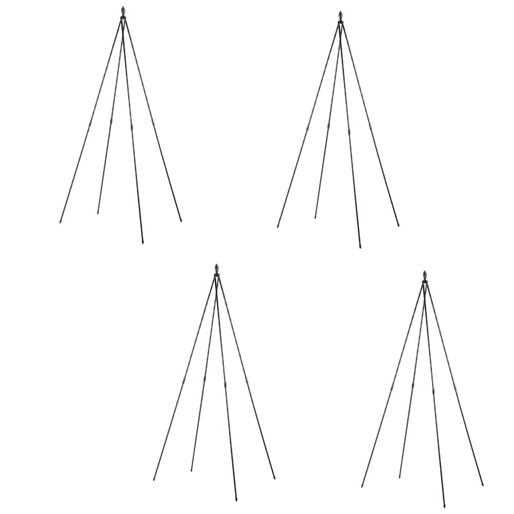 Garden Gear 1.8 Metre Tepee Trellis Obelisk, Metal Outdoor Climbing Plant Support, Weather Resistant (4)