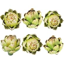 WESAPPINC 3Pcs Large Green Faux Artichokes Decor Artificial Vegetable and Fake Fruit Realistic Artichoke Bowl Filler for Home Kitchen Centerpiece Table Party Decorations 6Pack Small Green