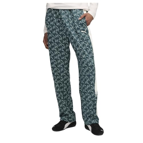 PUMA Mens T7 Graphic Relaxed Pants Casual - Green3