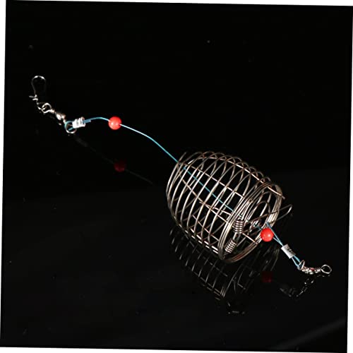 Anneome 5 Pçs Iscas De Pesca Gaiola De Armadilha De Pesca Gaiola De Isca De Aço Inoxidável Gaiola De