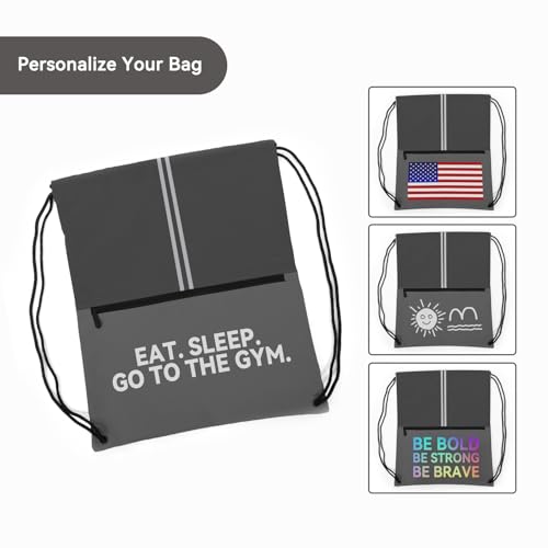 Image of Drawstring Backpack Large Sports Draw String Bag for Men and Women (Urban Gray)