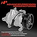 A-Premium A/C Compressor with Clutch Compatible with Jeep Grand Cherokee 2005-2010 & Chrysler 300 2005-2010 & Dodge Charger 2006-2010, Challenger 2008-2010, Magnum 2005-2008, 5.7L 6.1L