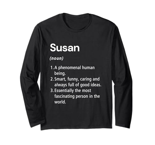 Susan Name Definition Dictionary Long Sleeve T-Shirt