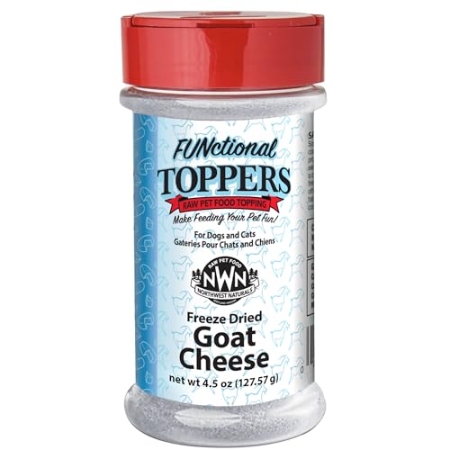 Image of Northwest Naturals Freeze-Dried Goat Cheese Functional Topper - for Dogs & Cats - Healthy, 1 Ingredient, Human Grade Ingredients, All Natural, Proudly Made in USA, 4.5 Oz (Pack of 1)