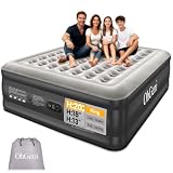 OhGeni 20' Raised King Air Mattress with Built in Pump, Luxury Real Bed Height Blow up Mattress, 3-4 Persons Inflatable Mattress for Guests & Family Party, Ideal for Elder People, 700lbs