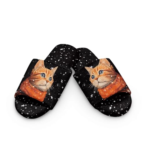 House Slippers for Woman Men Bedroom Slippers Fluffy Indoor Shoes Open Toe2