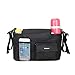 Damero Universal Stroller Organizer Bag, Diaper Storage Bag with Adjustable Straps and Cup Holders, Black