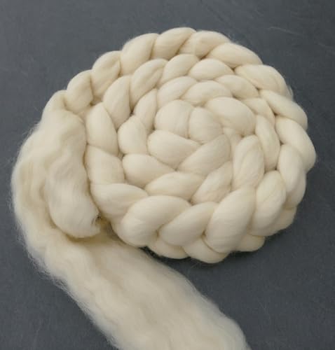 theofeel Merinowolle Kammzug 1kg Naturfasern – Bild 5