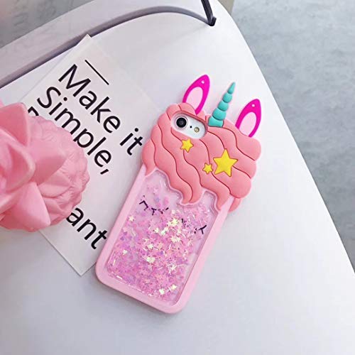 Ifunny 3D Cute Cartoon Kawaii Quicksand Unicorn Bling Glitter Kids Girls Soft Silicone Case For Samsung Galaxy J7 2017/J7 V/J7 Perx/J7 Sky Pro/Galaxy Halo/J7 Prime #TOP2