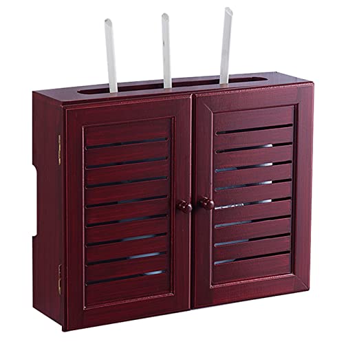 WUHUQN Caja de almacenamiento para enrutador, caja de almacenamiento inalámbrica para montaje en pared, estante flotante, organizador de cables, estante de almacenamiento decorativo para dormitorio,