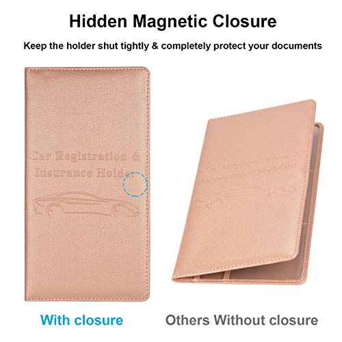 image for Cacturism Car Registration and Insurance Holder, Vehicle Glove Box Car