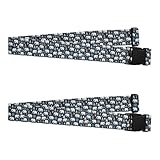 2 Pack Luggage Belt Strap Fashion White Elephants Navy Blue Winter Heavy Duty Adjustable Bag Packing Strap for Travel and Carry On Suitcases