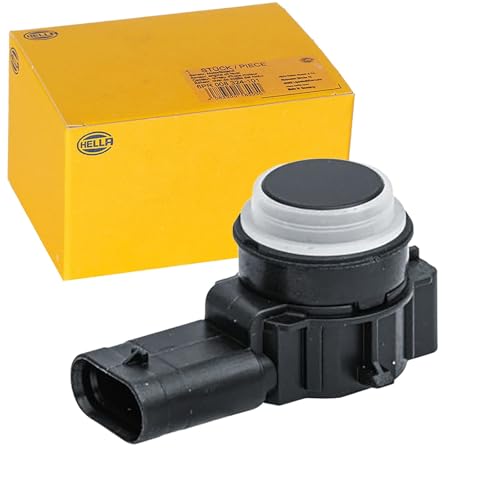 HELLA 6Px 358 141-691 Capteur, Aide Au Stationnement - En Forme D'Angle - 3Pôle - Inséré - Ce Qui Peut Être Peint - Avec Bague De Fixation