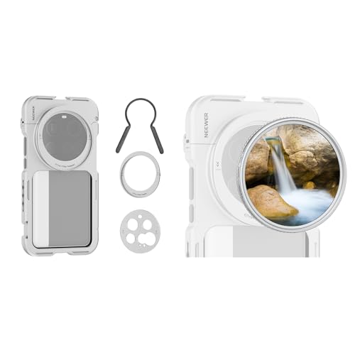 Image of NEEWER PA091 Silver Phone Cage Compatible with Xiaomi 15 Ultra + 67mm Variable ND (ND2-32) Filter, Quick Release Video Rig Case with 67mm Filter Adapter & 17mm Lens Backplate for Video Recording