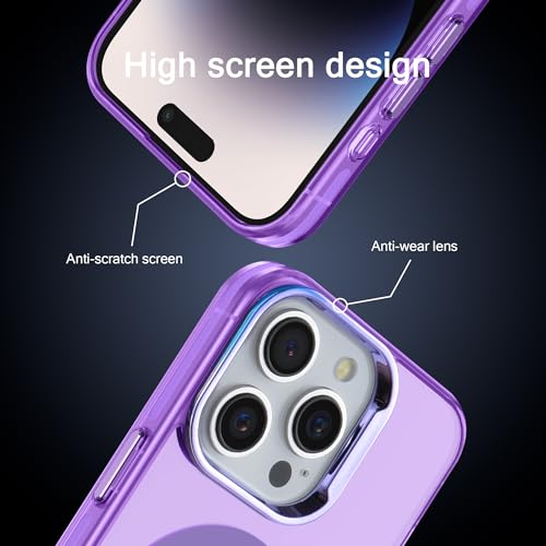 Coque magnétique pour iPhone 15 Pro Max antichoc violette fine de 6,7 pouces - 7