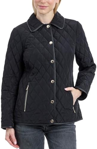 Michael Kors Womens Diamond Quilted Jacket for Women, Stylish Lig...
