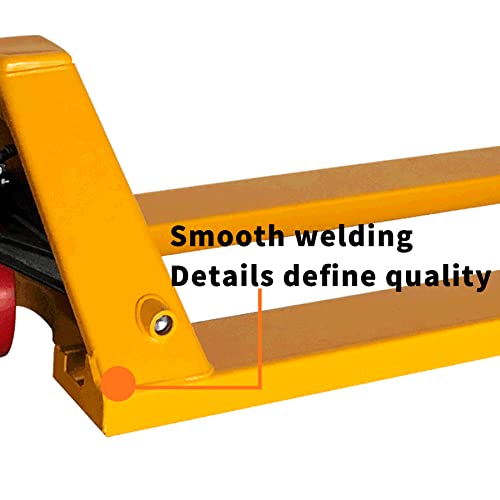 Image of APOLLOLIFT Pallet Jack 6600 Lb. Capacity, Manual Pallet Truck 27 inch W x 48 inch L Forks, Heavy Duty Hand Pallet Lift for Warehouse, Factory, Supermarket
