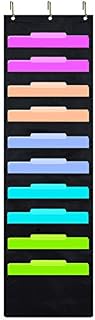 Eamay Hanging File Folder Organizer Wall Mounted - 10 Pockets Wall File Folders