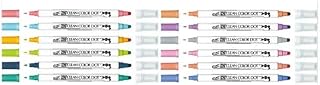 ZIG Clean Color Dot Dual-Tip Marker Set of 12 - Assorted Colors