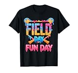 Field Day Fun Day Funny Baseball Drip Icecream Teacher Kids T-Shirt