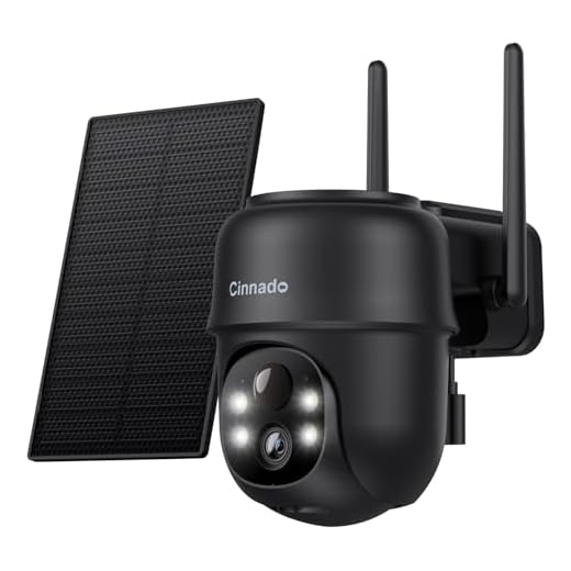 Cinnado Überwachungskamera Aussen Solar - 2K Aussenkamera WLAN Kabellos Akku, 360 Grad PTZ, PIR Bewegungsmelder IP65, Farbnachtsicht, Zwei-Wege-Audio (Schwarz)