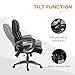 Vinsetto Big and Tall Strong Vibration Massage Office Chair, Swivel Microfiber High Back Chair, Computer Chair with Adjustable Height, 400 lbs, Black