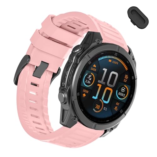 Image of 26mm Quickfit Silicone Watch Bands Compatible with Garmin Fenix 8 Pro /quatix 8 51mm /Fenix 7X /7X Pro /6X /6X Pro /5X /5X Plus /3 HR /Enduro 3 2 /Descent Mk3i 51mm /Mk2i /Tactix 8 /7 pro /epix Pro 51MM