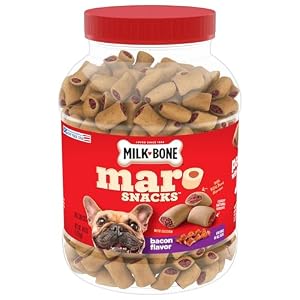 Milk-Bone MaroSnacks Dog Treats, Bacon, 40 Ounce (Pack of 2) with Real Bone Marrow and Calcium Milk-Bone MaroSnacks Dog Treats, Bacon, 40 Ounce (Pack of 2) with Real Bone Marrow and Calcium