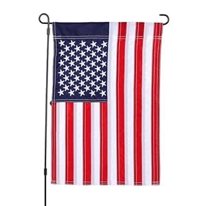 Embroidered American Flag Garden Flag 12 x 18 Inch,Embroidered Stars and Sewn Stripes,Small USA Garden Flag Outdoor, Patriotic Decorative Yard Flags for 4th of July, Independence Day- Nylon