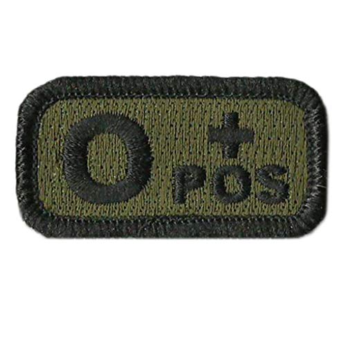 Tactical Blood Type Patches -"Type O Positive" - 2"x1"
