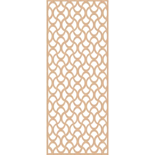 Image of Resort Decorative Pierced Fretwork Wood Wall Panels, 33 3 /8 inchW x 84 3 /8 inchH x 1 /4 inchT, Hickory