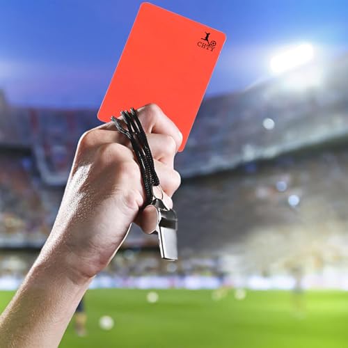 VolksRose Football Referee Card Set, Sport Warning Referee Red Yellow Cards, Sports Referee Kit Bag Red Yellow Cards with Wallet Score Sheets Pencil for Football Soccer Basketball Match School - Thumbnail 6