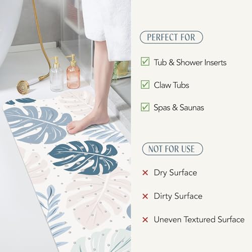Tapis de douche bohème vert sauge pour une salle de bain zen et sécurisée - 7