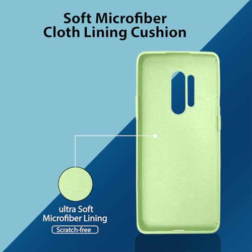 Image of LIRAMARK Liquid Silicone Soft Back Cover Case for OnePlus 8 Pro / 1+8 Pro (Mint Green)